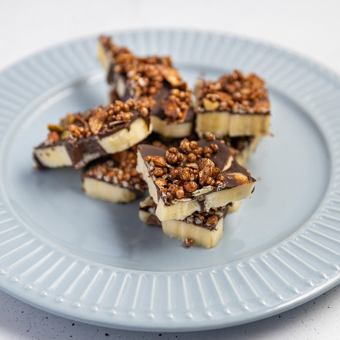 Cacao Coconut Granola Banana Bark