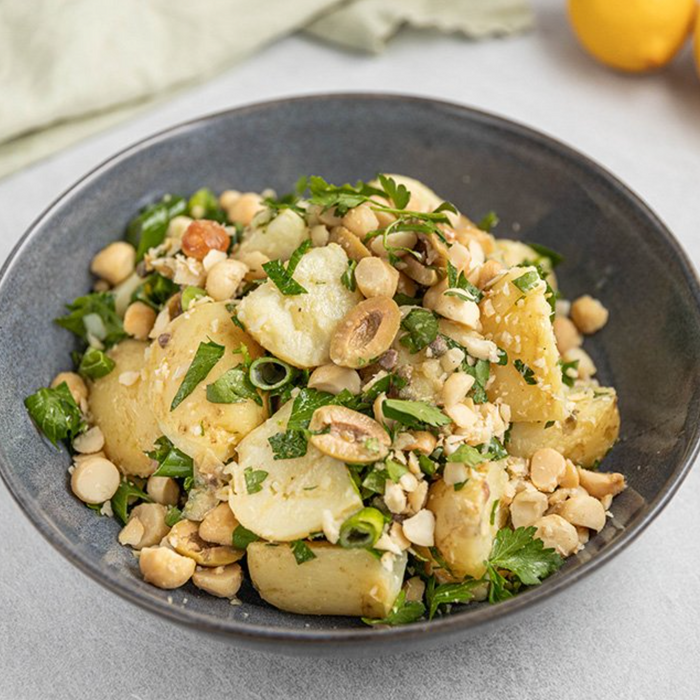 Warm Potato and Macadamia Salad