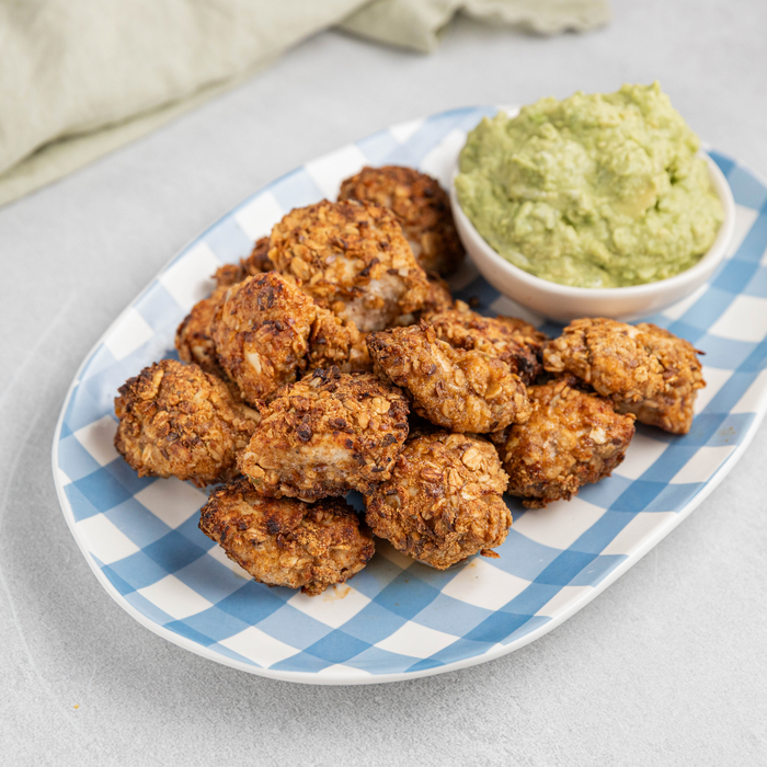 Chicken Nuggets with Nutty Granola Crumb
