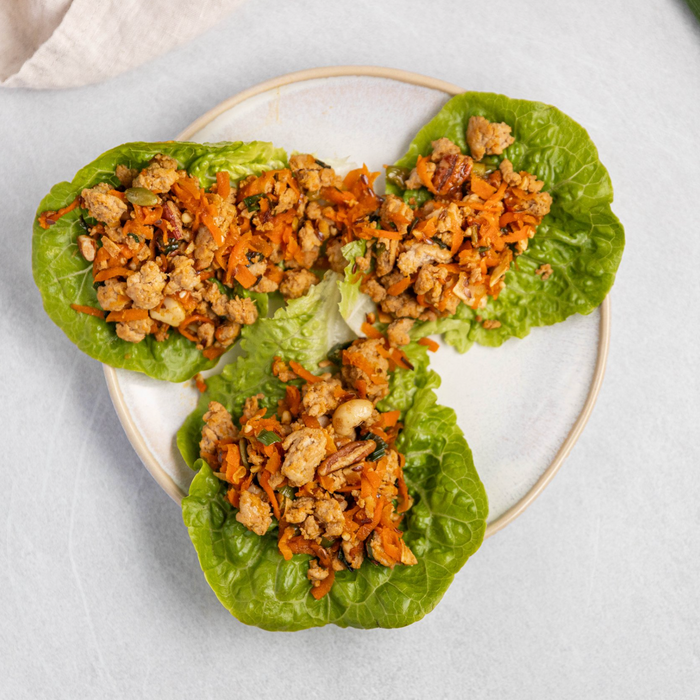 Asian Turkey Lettuce Cups with Keto Paleo Granola