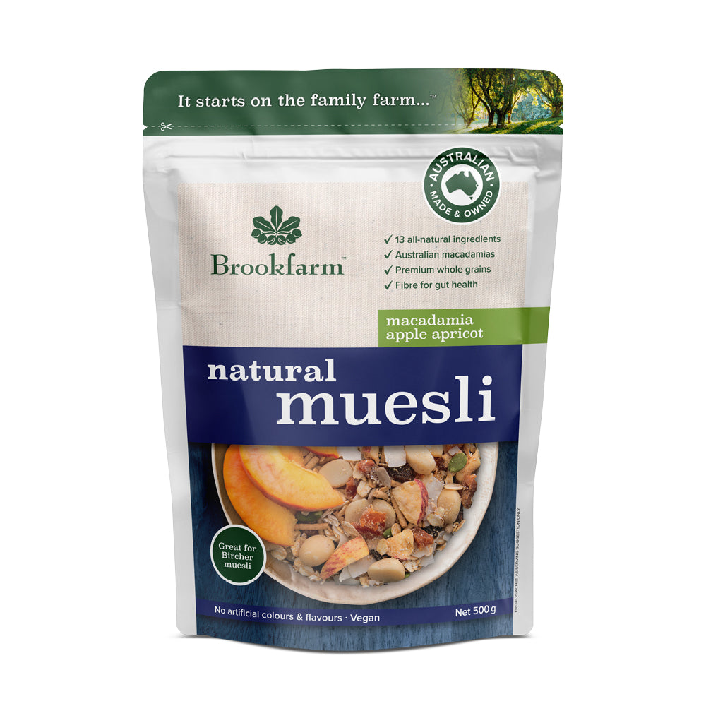 Natural Muesli Macadamia Apple & Apricot