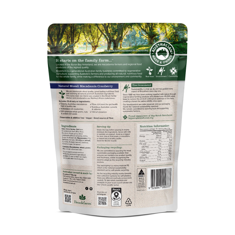 Natural Muesli Macadamia Cranberry