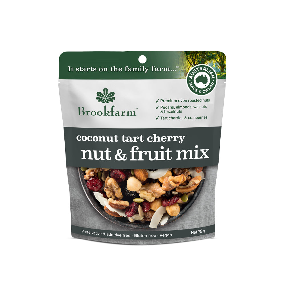 Nut & Fruit Mix Coconut Tart Cherry 75g – Brookfarm
