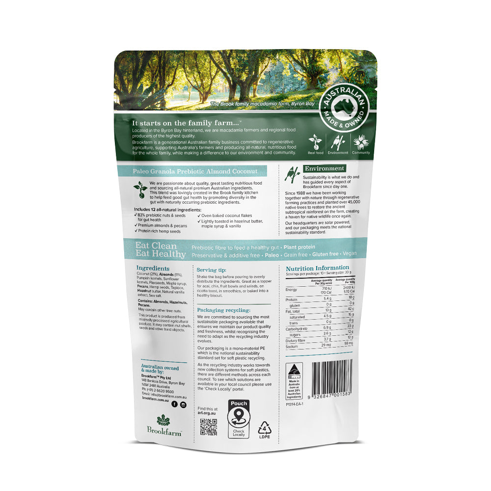 Prebiotic Paleo Granola Almond Coconut