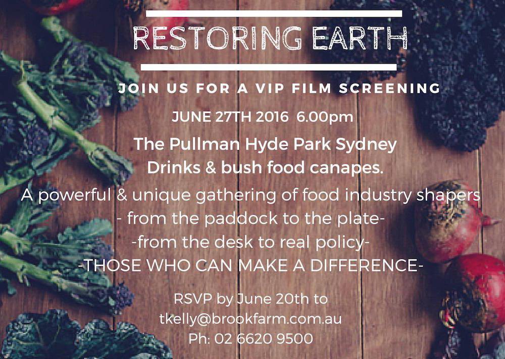 Restoring Earth Screening in Sydney - Brookfarm