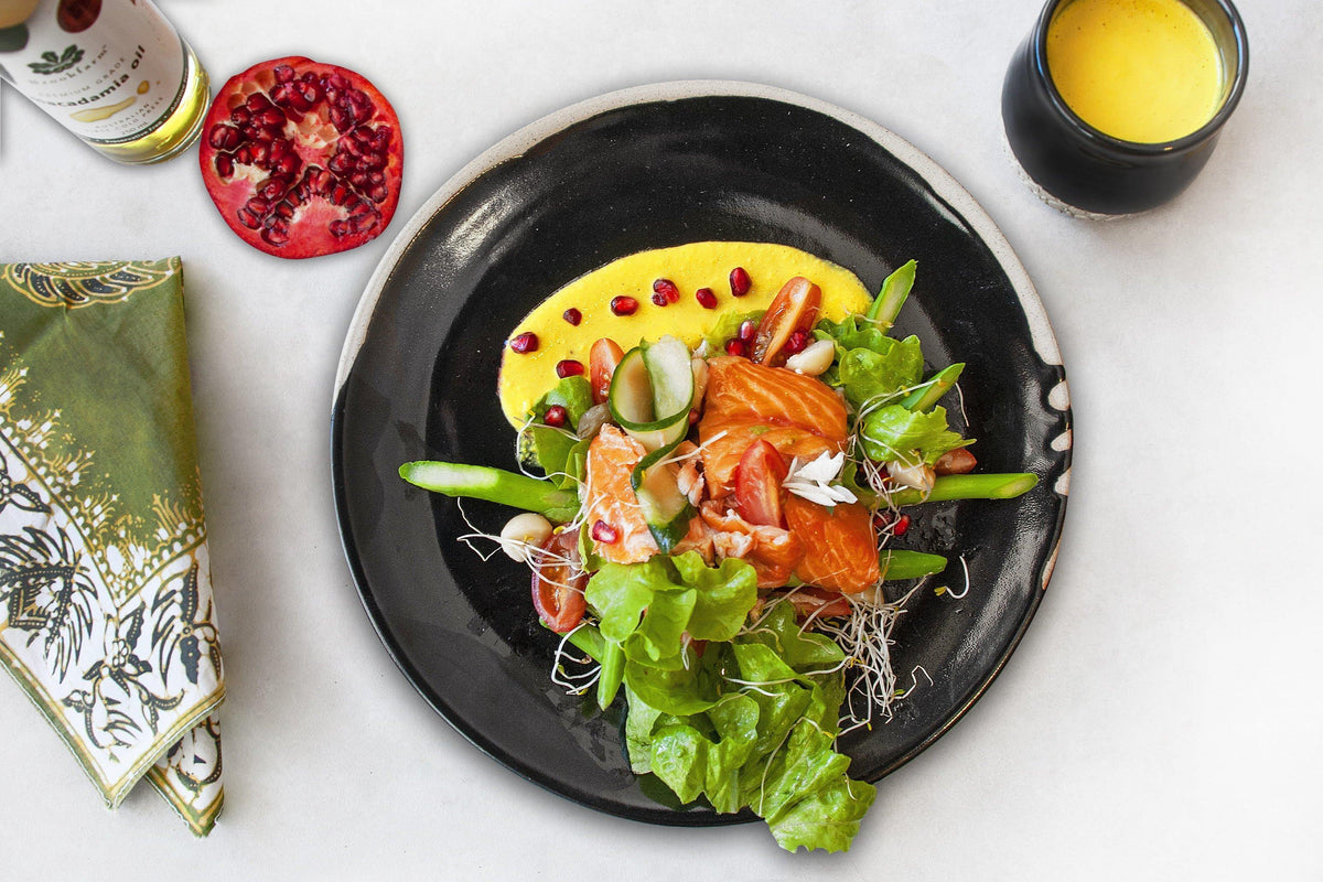 Trout Salad with Turmeric & Premium Macadamia Oil Dressing - Brookfarm