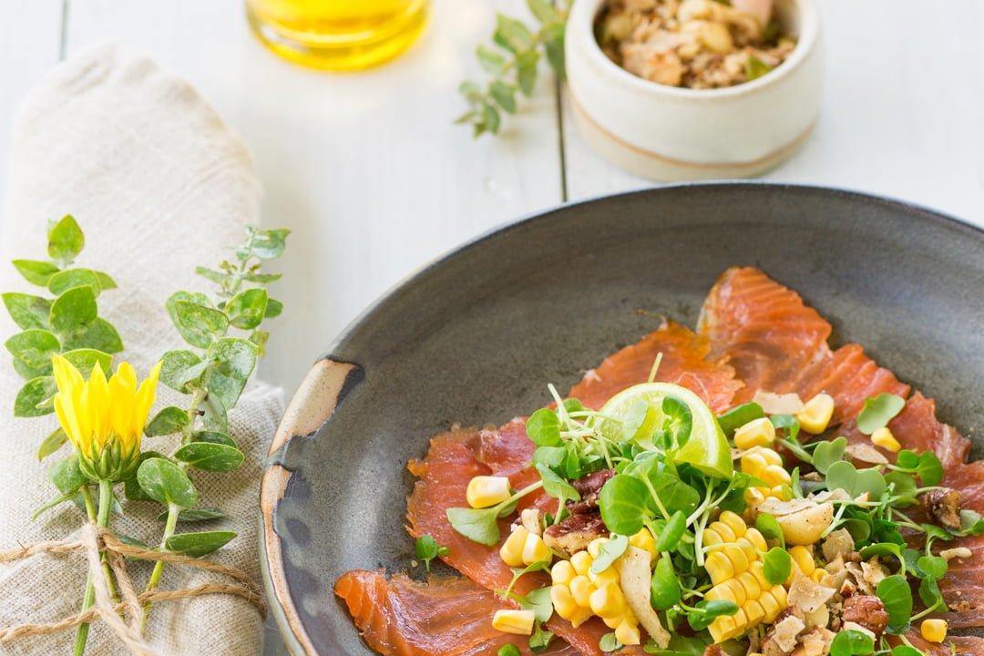 Powerfood with Smoked Salmon & Corn - Brookfarm