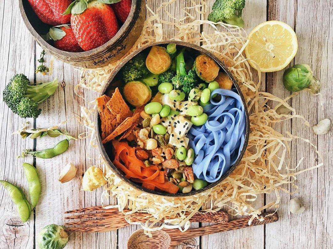 Noodle Bowl with Sesame Ginger Dressing - Brookfarm