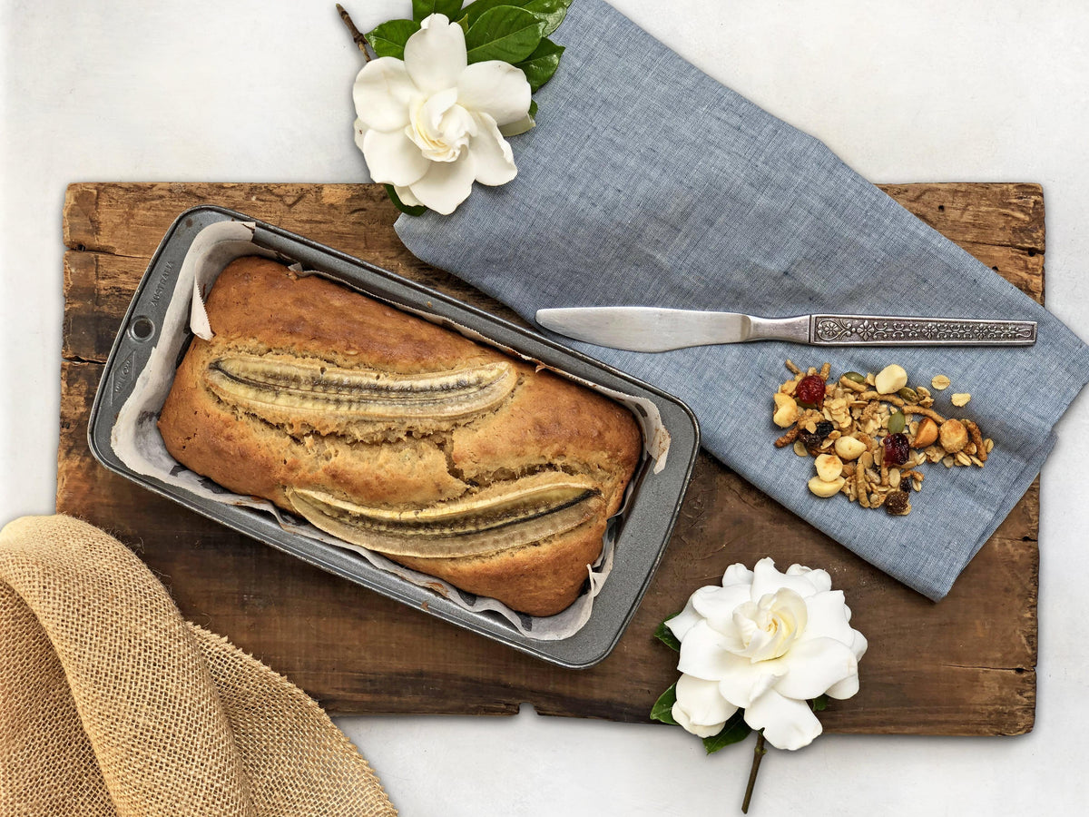Toasted Cranberry Macadamia Muesli banana loaf - Brookfarm