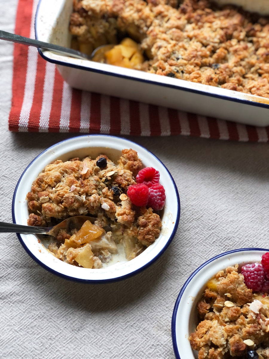 Apple Granola Crumble made with Brookfarm's Wild Berry Granola submitted by @messy_delish