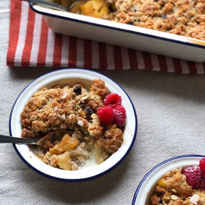 Apple Granola Crumble made with Brookfarm's Wild Berry Granola submitted by @messy_delish