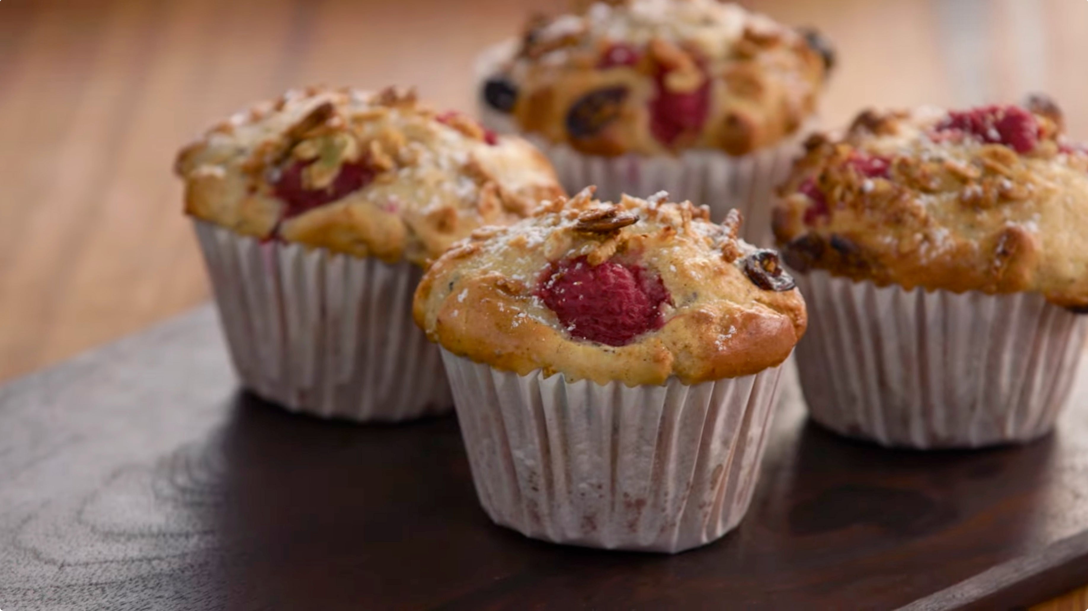 Muesli & Raspberry Muffins