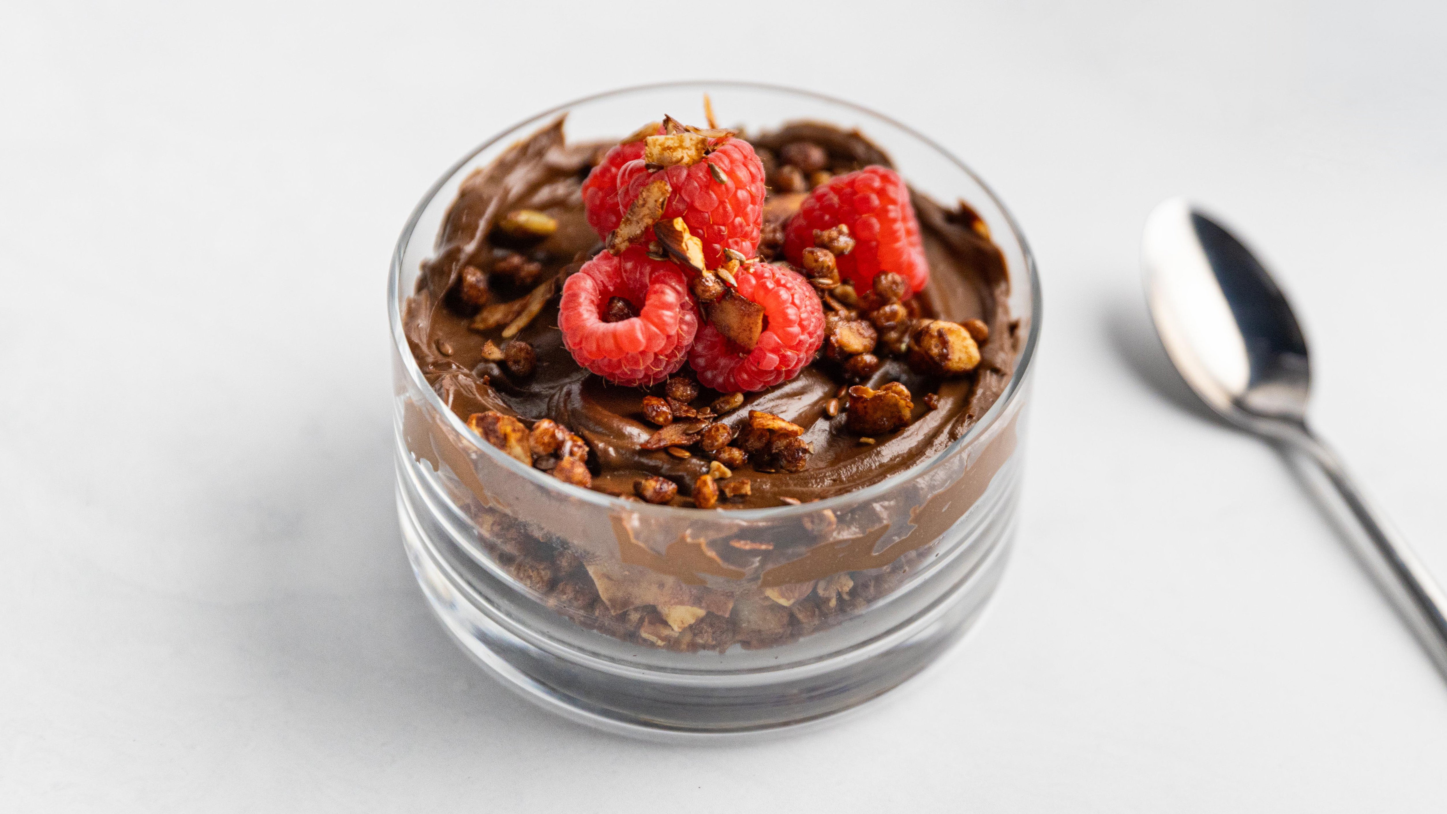Healthy Chocolate Raspberry Cheesecakes