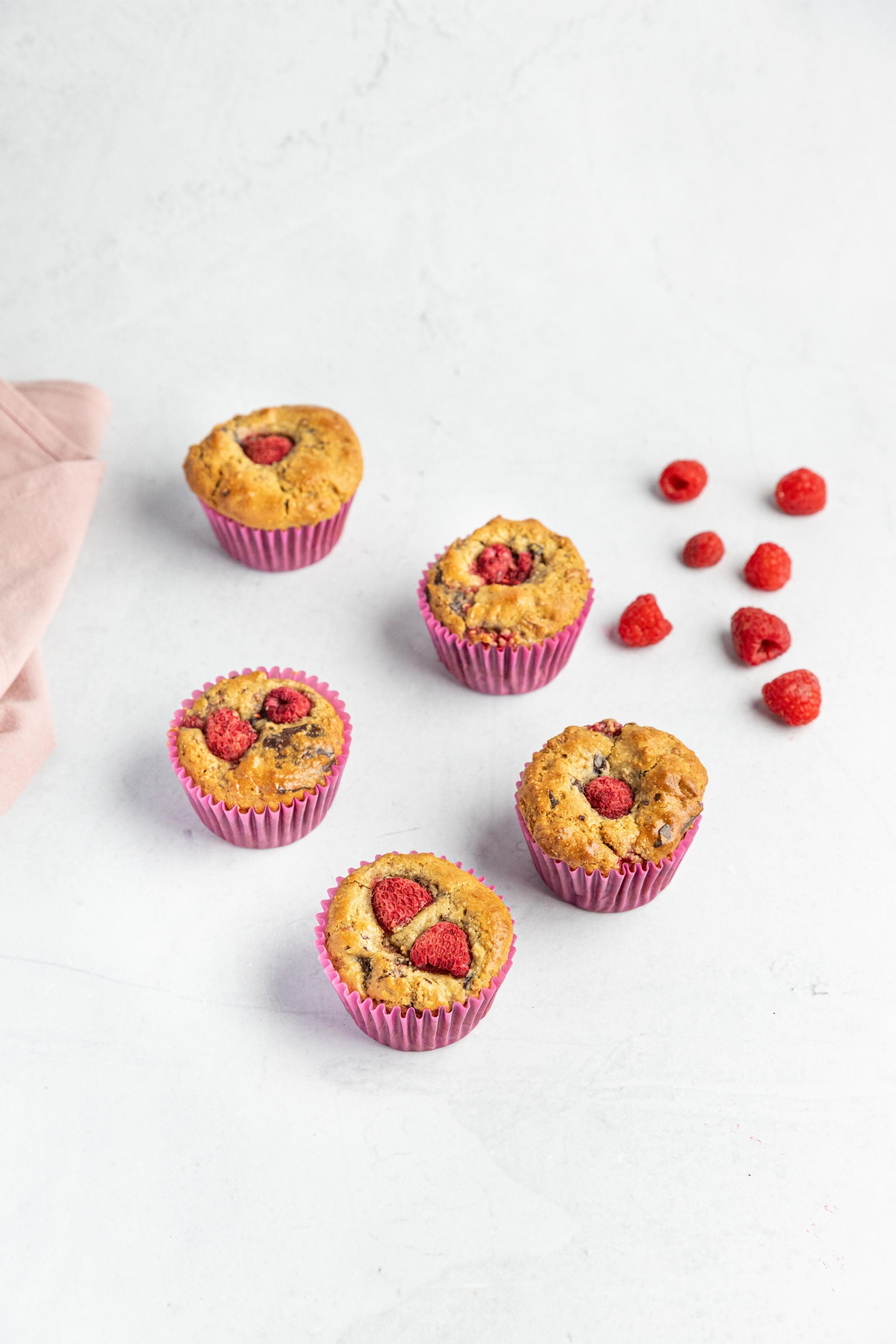 Raspberry Choc Chunk Muesli Muffins