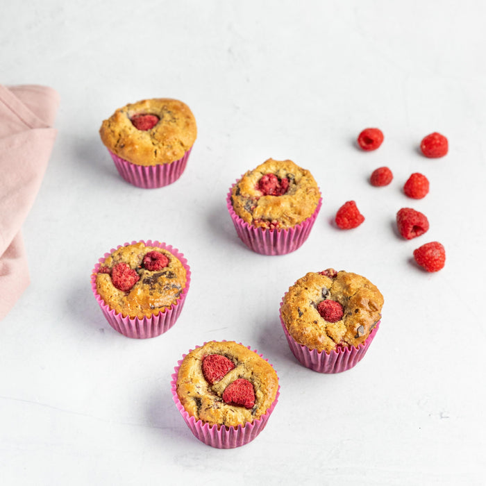 Raspberry Choc Chunk Muesli Muffins