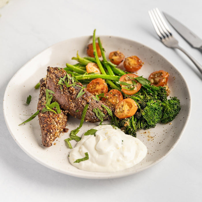 Kangaroo Loin with Saltbush Macadamia Dukkah
