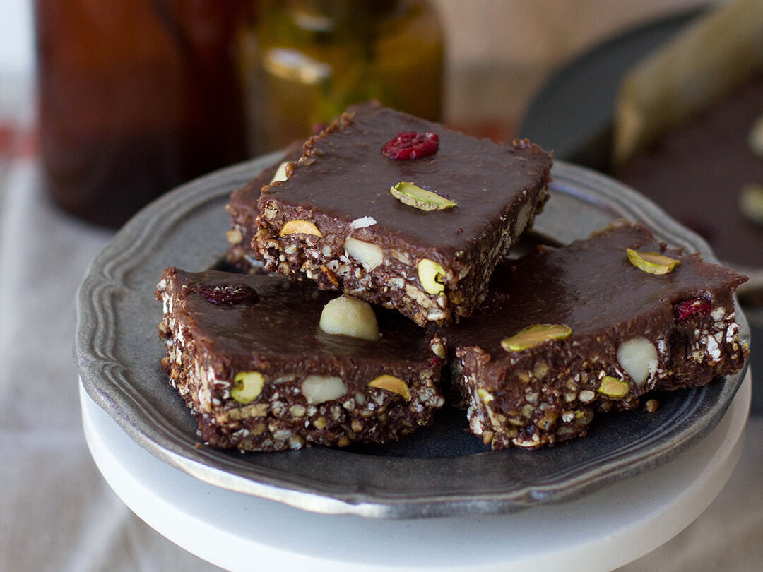 Muesli Hedgehog Slice, a healthier alternative to the traditional hedgehog slice - Brookfarm