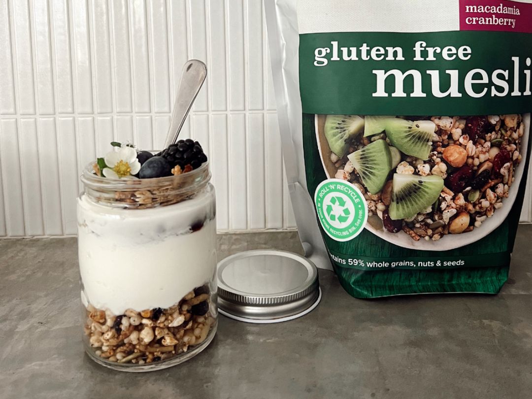 Yogurt Breakfast Jars The Beach People Brookfarm Healthy Recipe Breakfast Gluten Free