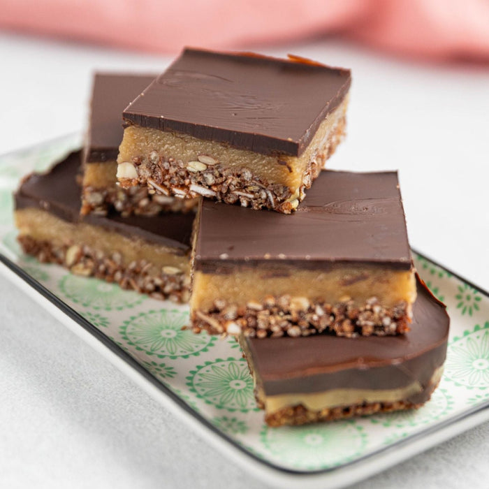 Tahini Caramel Granola Slice