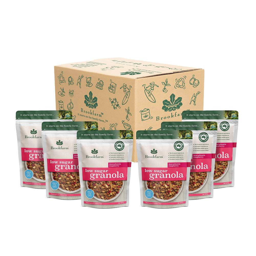 Low Sugar Granola Macadamia Raspberry