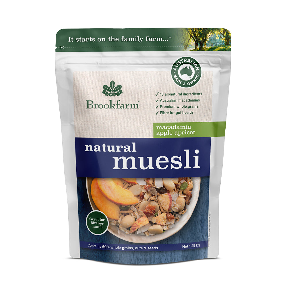 Natural Muesli Macadamia Apple & Apricot