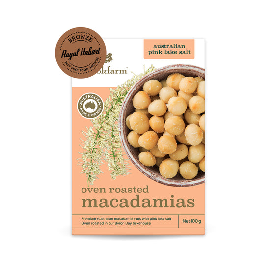 Oven Roasted Macadamias with Pink Lake Salt