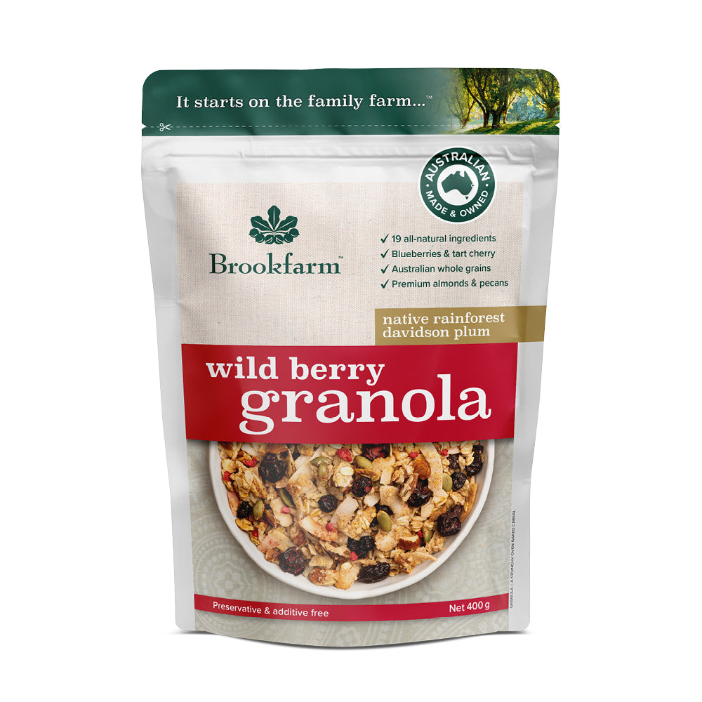 Brookfarm Wild Berry Granola 400g Front