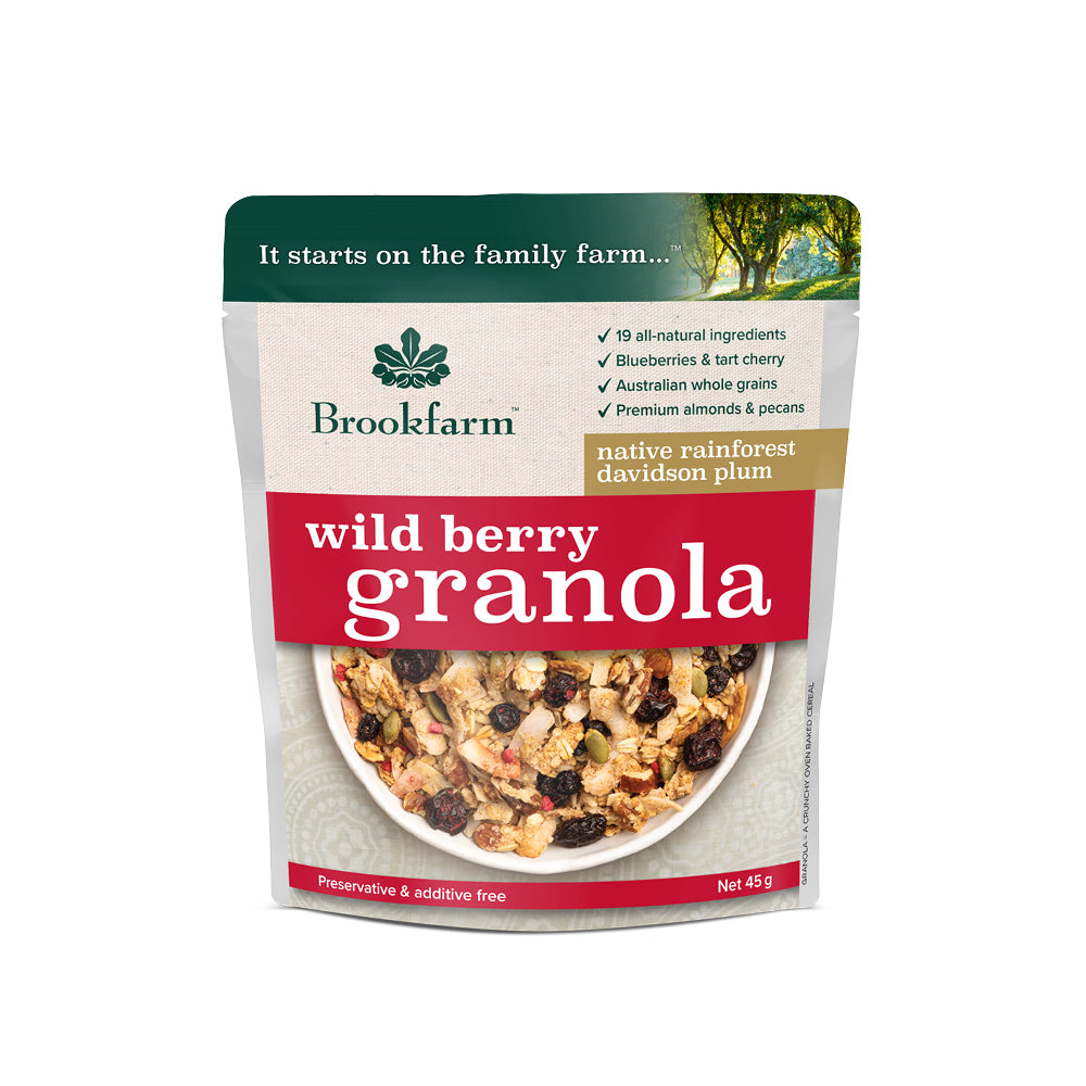 Brookfarm Wild Berry Granola 45g Front