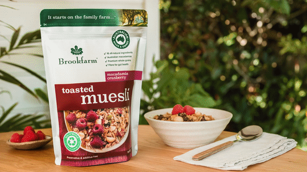 Brookfarm Roll N Recycle Recyclable Packaging Byron Bay Australia Best Muesli